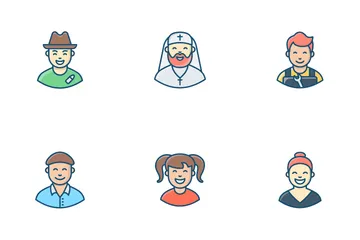 Avatares profesionales Paquete de Iconos