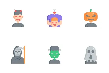 Avatars de costumes d'Halloween Pack d'Icônes