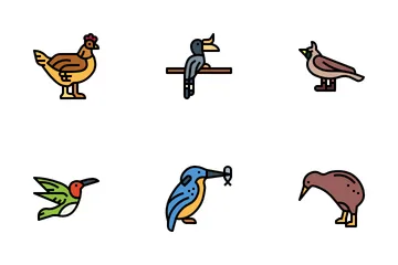 Aves de corral Paquete de Iconos