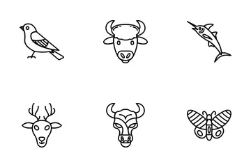Aves e zoológico Pacote de Ícones