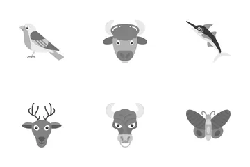 Aves e zoológico Pacote de Ícones