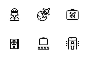 Aviation Outline Icon Pack