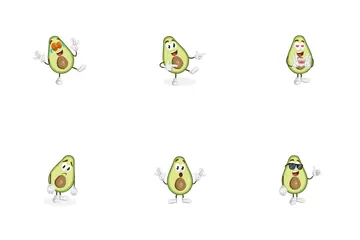 Avo-mazing Mascot Emotions Icon Pack
