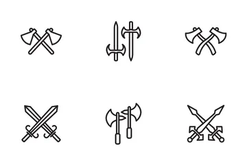 Axe And Sword Icon Pack