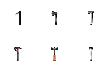 Axe Ax Hatchet Wood Weapon Icon Pack