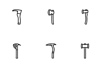 Axe Hatchet Wood Blade Tool Icon Pack
