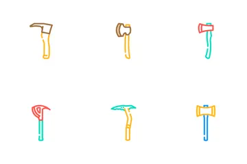 Axe Hatchet Wood Blade Tool Icon Pack