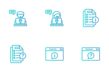 Ayuda y apoyo Paquete de Iconos