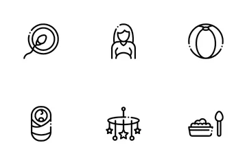 Baby Clothes And Tools Icon Pack