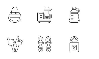 Baby Feeding Tools Icon Pack