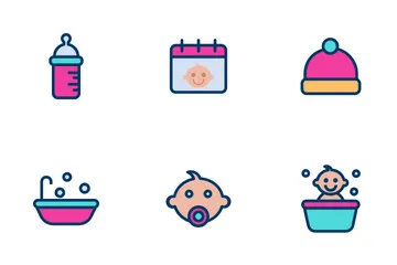 Baby - Lineal Color Icon Pack