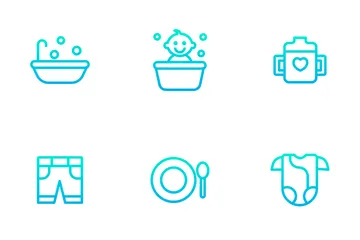 Baby - Outline Gradient Icon Pack