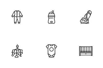 Baby Shop Selling Tool Icon Pack