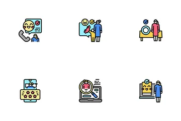 Baby Sitting Work Occupation Icon Pack