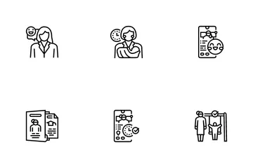 Baby Sitting Work Occupation Icon Pack