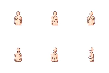 Back And Posture Problems Icon Pack