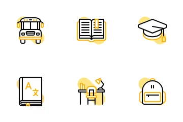 Back To School Shape Colors Icon Pack