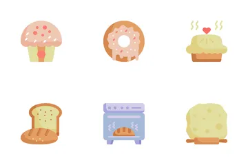 Bäckerei Dessert Icon Pack