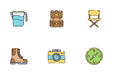 Backpacker Equipment Icon Pack