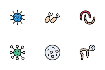 Bacteria And Probiotic Icon Pack