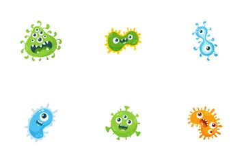 Bacteria And Virus Icon Pack