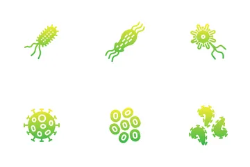 Bacteria And Viruses Icon Pack
