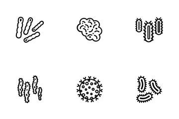 Bacteria And Viruses Icon Pack