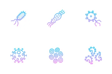 Bacteria And Viruses Icon Pack