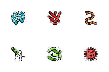 Bacteria Virus Bacterium Cell Icon Pack