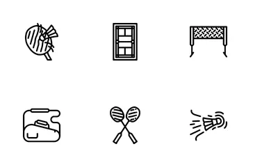 Badminton Shuttlecock Competition Icon Pack
