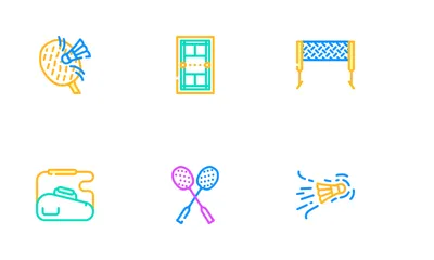 Badminton Shuttlecock Competition Icon Pack