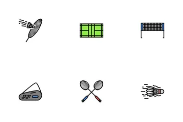 Badminton Shuttlecock Sport Icon Pack
