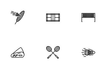 Badminton Shuttlecock Sport Icon Pack