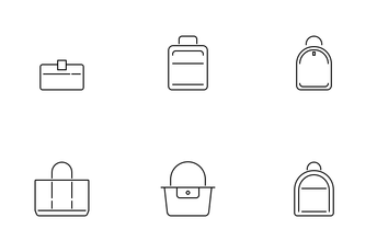 Bag Collection Outline Icon Pack