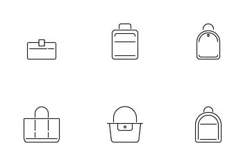 Bag Collection Outline Icon Pack