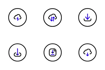 Baixar/Nuvem Pacote de Ícones