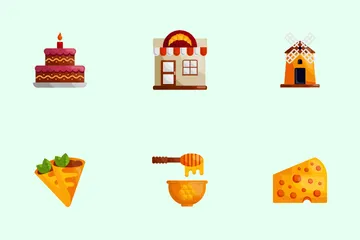 Baker And Bakery Icon Pack