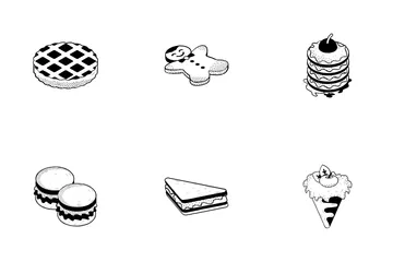 Baker And Bakery Rustic Icon Pack