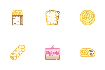 Bakery Delicious Dessert Food Icon Pack