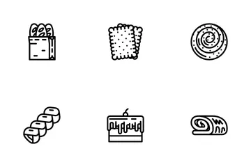 Bakery Delicious Dessert Food Icon Pack