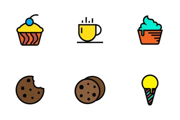 Bakery Items - Lineal Color Icon Pack