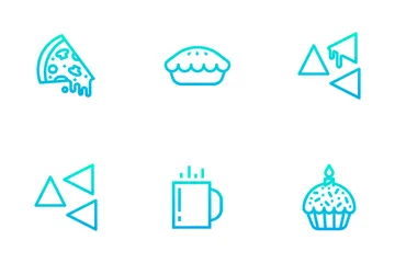 Bakery Items - Outline Gradient Icon Pack