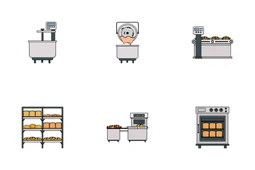 Bakery Production Icon Pack