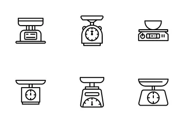 Balanças de cozinha Pacote de Ícones