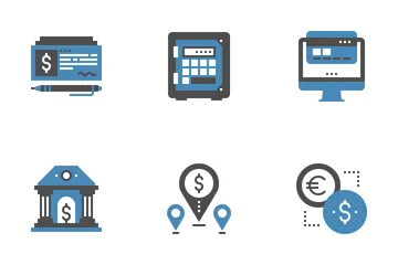  Banca y dinero Paquete de Iconos