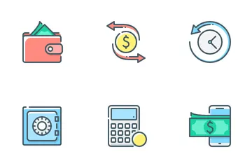 Banca y dinero Paquete de Iconos