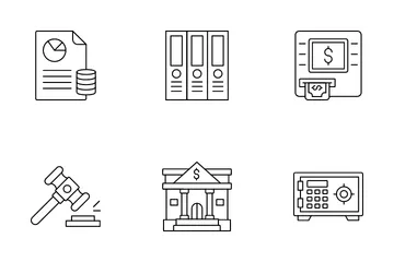 Bancos y finanzas Icon Pack