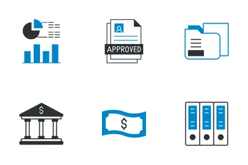 Bancos y finanzas Paquete de Iconos