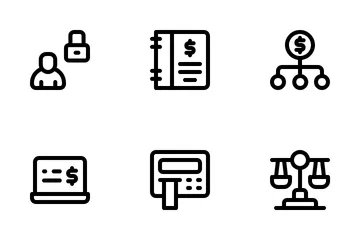 Bancos y finanzas Icon Pack