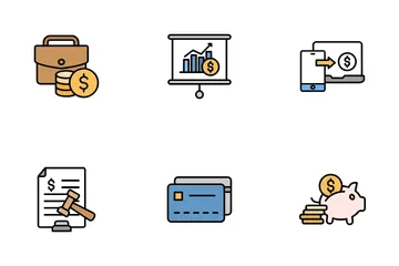 Bancos y finanzas Icon Pack